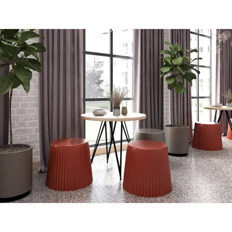 Stapelbare moderne Stühle für Esszimmer und Restaurant, Beistelltisch, Cupcake, für Wohnzimmer, Pausenraum, Schminktisch, Schlafzimmer oder Büro, ohne Rückenlehne