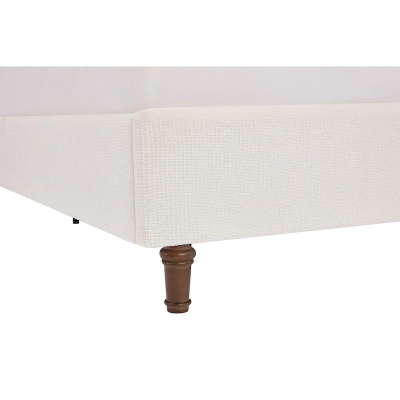Lit rembourré avec tête de lit haute, style élégant et épuré