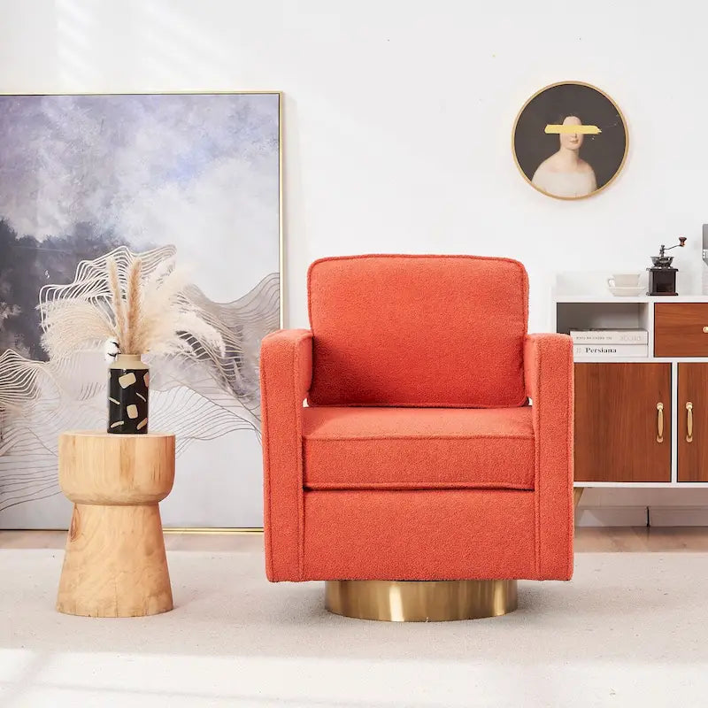Fauteuil d’appoint club moderne pivotant à 360 degrés