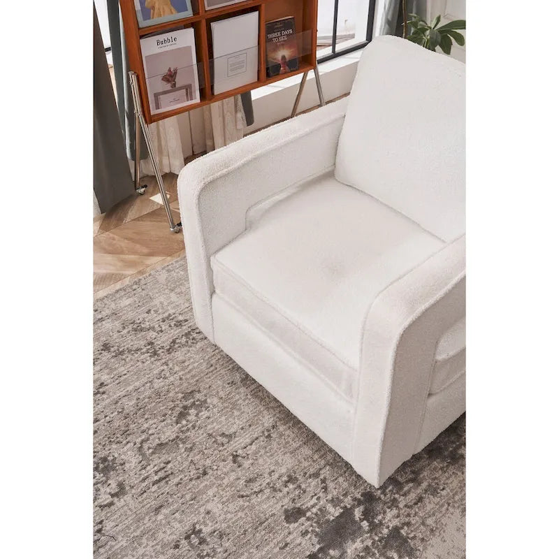 Fauteuil d’appoint club moderne pivotant à 360 degrés