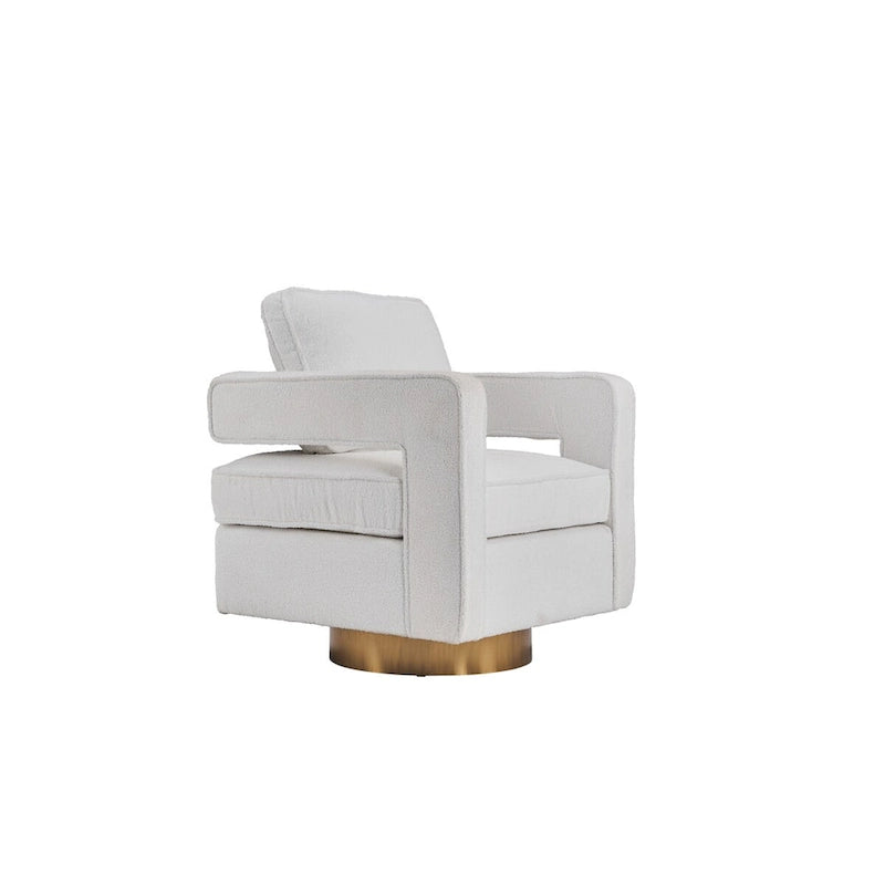 Fauteuil d’appoint club moderne pivotant à 360 degrés