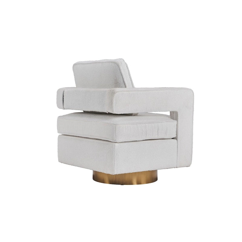 Fauteuil d’appoint club moderne pivotant à 360 degrés
