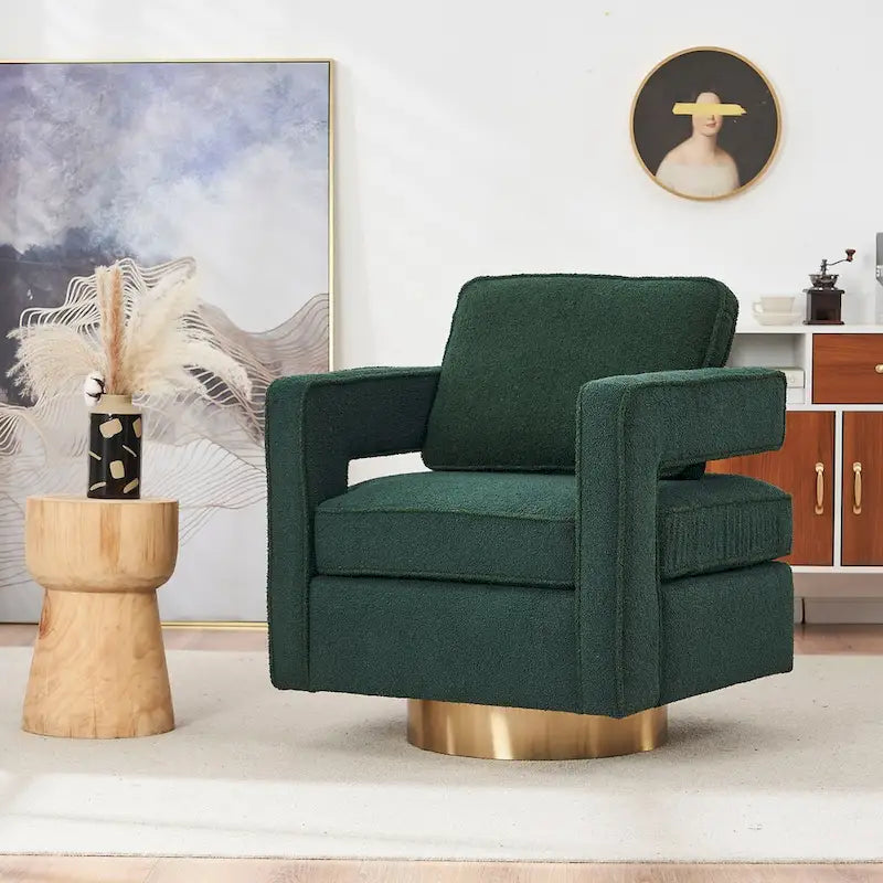 Fauteuil d’appoint club moderne pivotant à 360 degrés