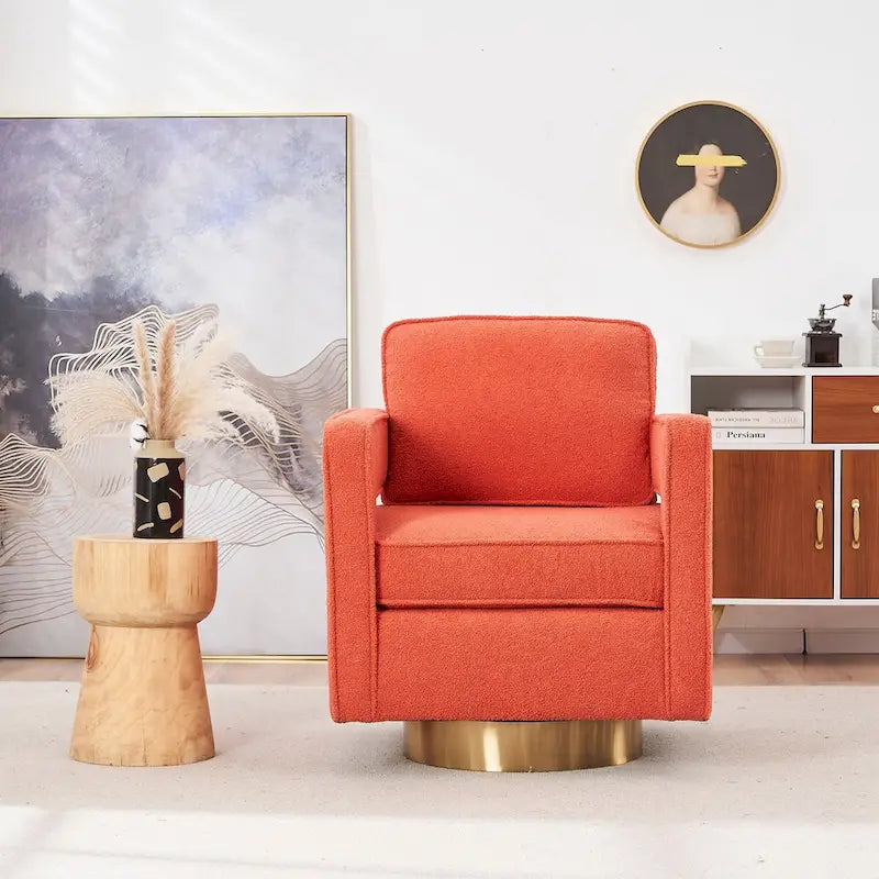 Fauteuil d’appoint club moderne pivotant à 360 degrés