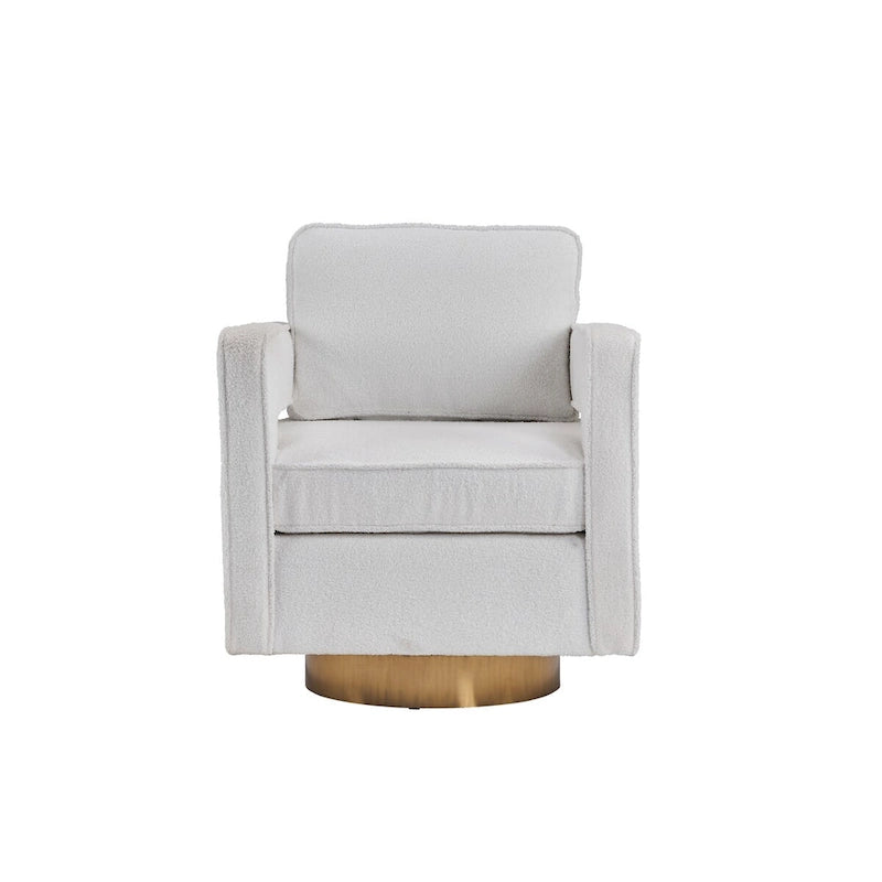 Fauteuil d’appoint club moderne pivotant à 360 degrés