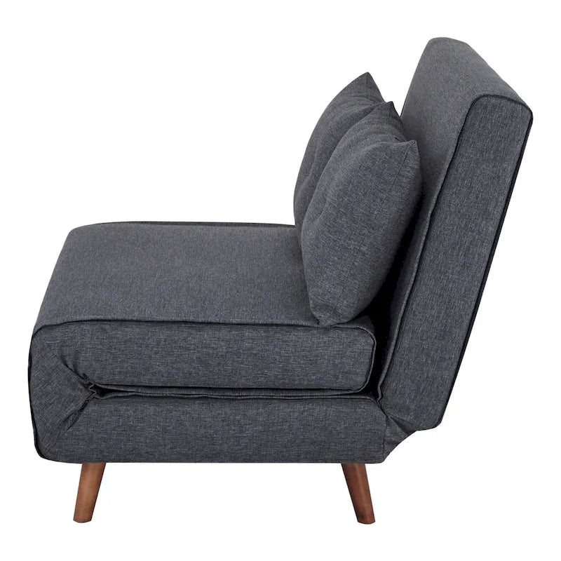 Canapé-lit moderne 2 places en tissu gris, convertible