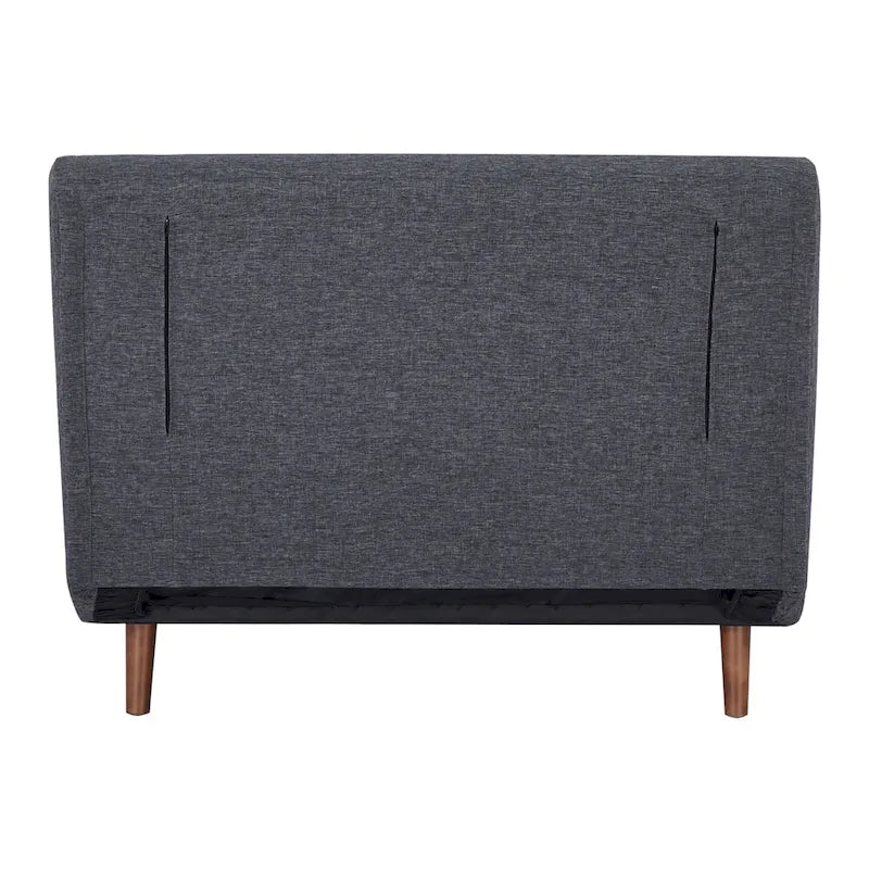 Canapé-lit moderne 2 places en tissu gris, convertible