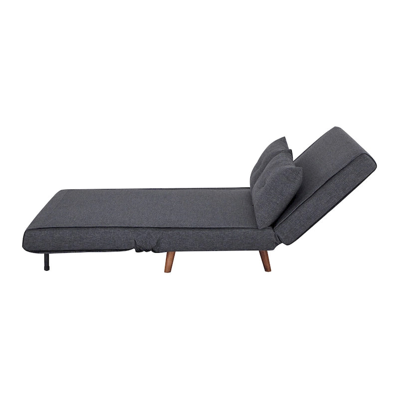 Canapé-lit moderne 2 places en tissu gris, convertible