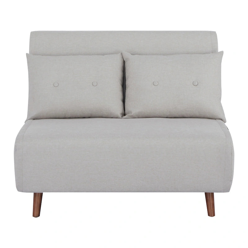 Canapé-lit moderne 2 places en tissu gris, convertible