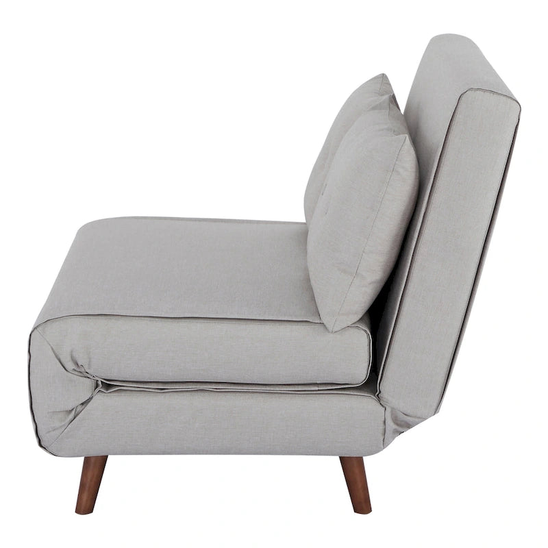 Canapé-lit moderne 2 places en tissu gris, convertible