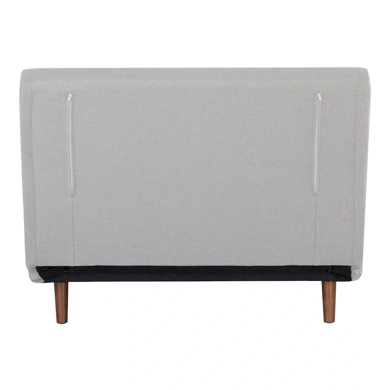 Canapé-lit moderne 2 places en tissu gris, convertible
