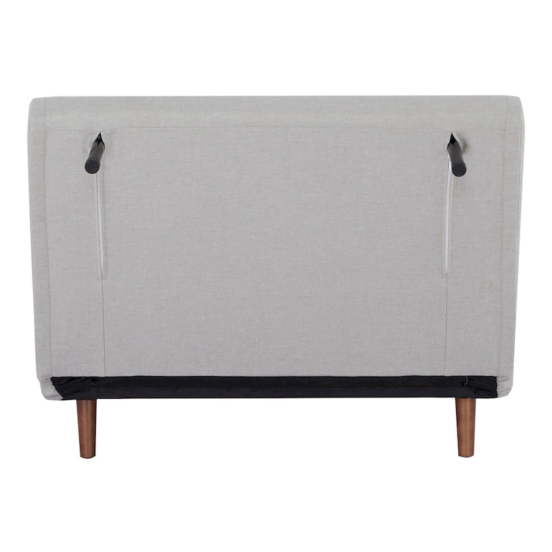 Canapé-lit moderne 2 places en tissu gris, convertible