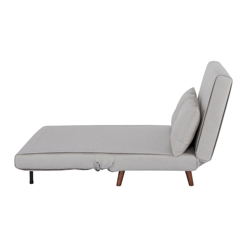 Canapé-lit moderne 2 places en tissu gris, convertible