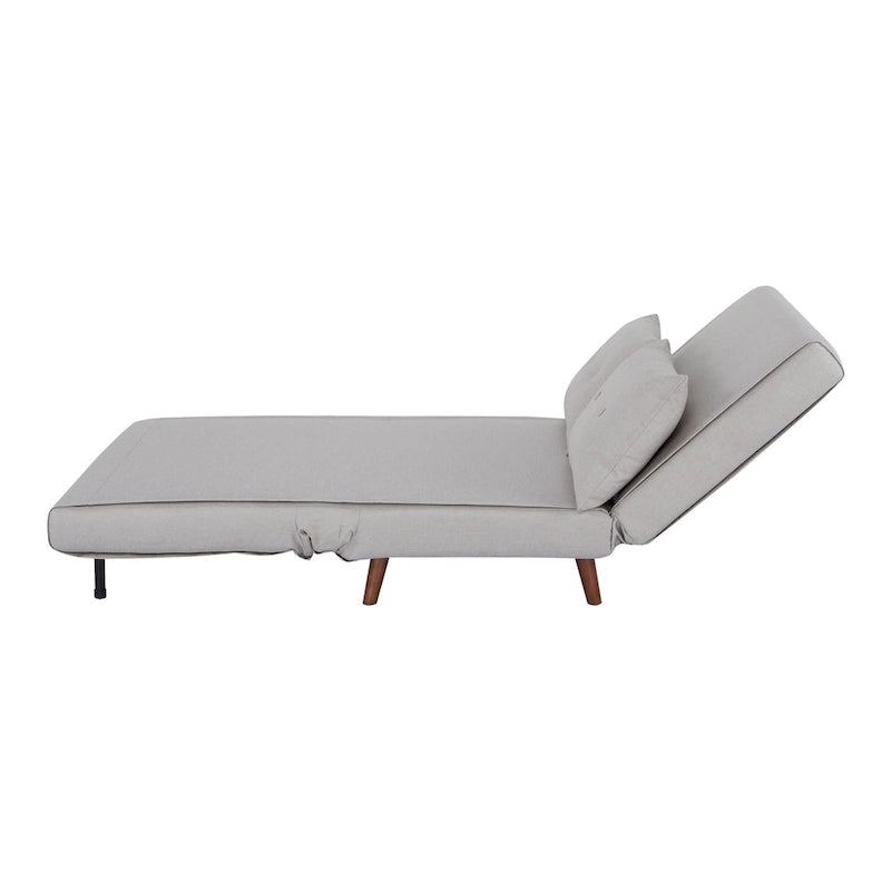 Canapé-lit moderne 2 places en tissu gris, convertible