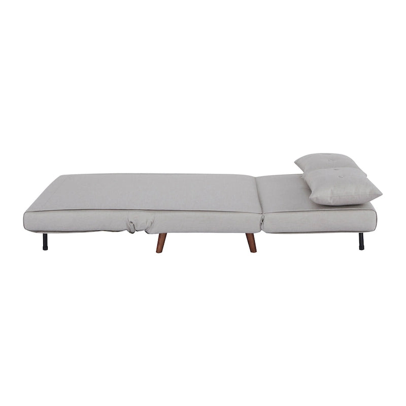Canapé-lit moderne 2 places en tissu gris, convertible
