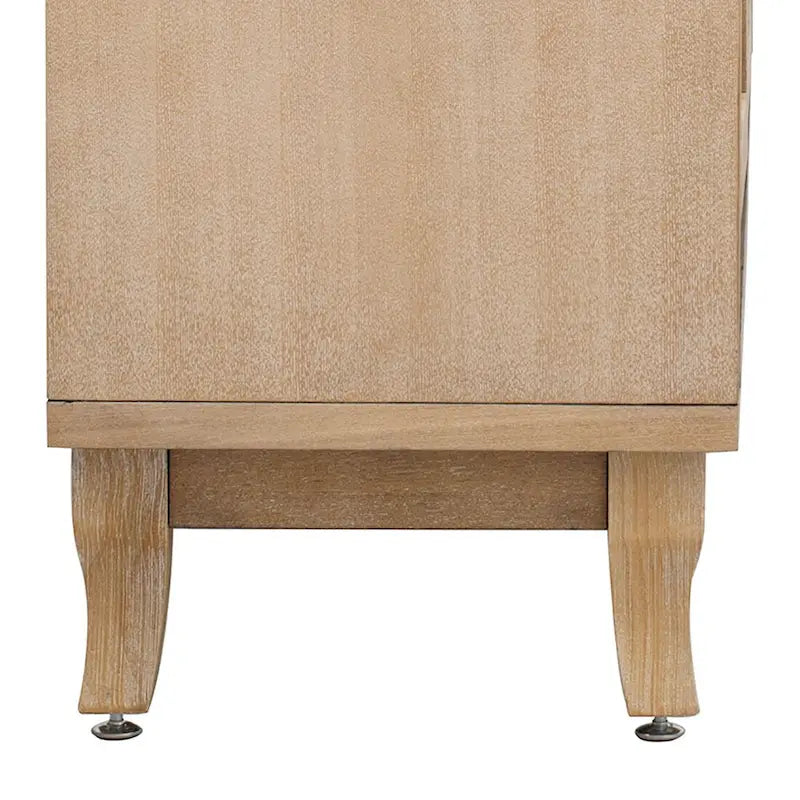 Modernes, elegantes Sideboard aus Holz mit drei Spiegelschranktüren