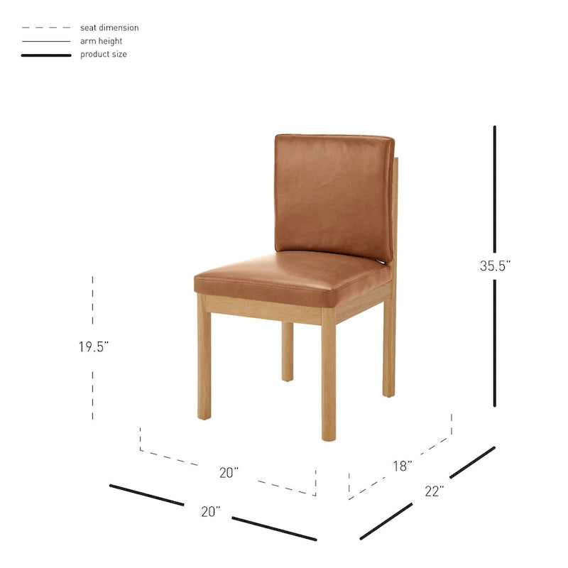 Esszimmer-Beistellstühle aus Kunstleder (2er-Set)