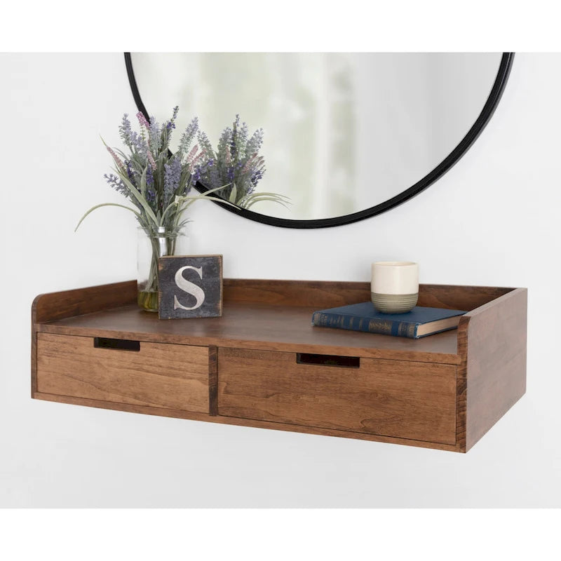 Table console avec étagère flottante