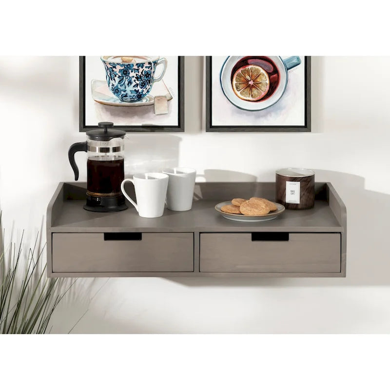 Table console avec étagère flottante