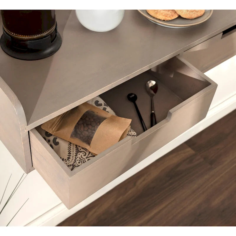 Table console avec étagère flottante