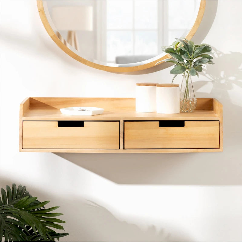 Table console avec étagère flottante