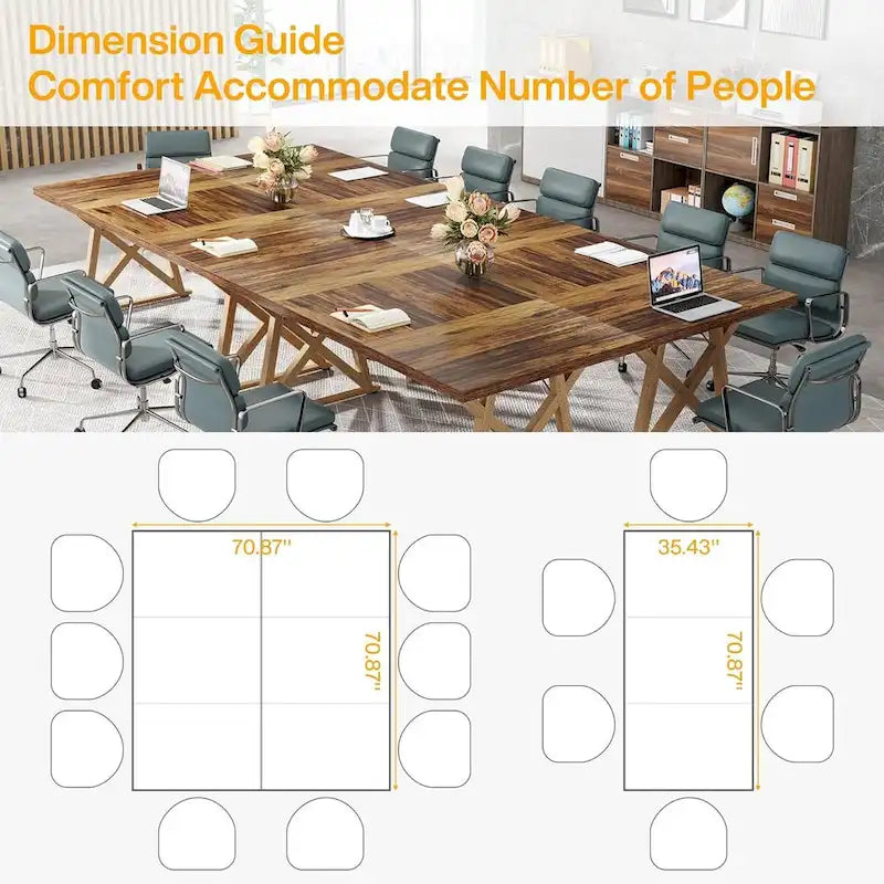 Mesa para sala de conferencias de 71 pulgadas