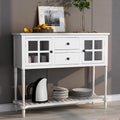 Console d’entrée buffet avec rangement, en bois blanc style fermier